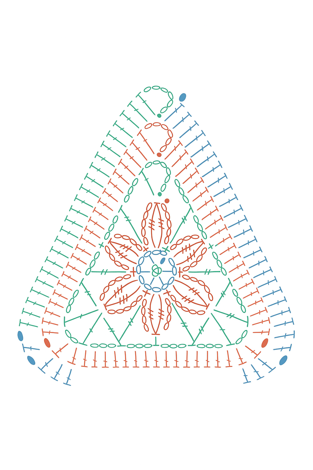 Triangular Flower Motif Crochet Blanket - cozyyarnvibes.com
