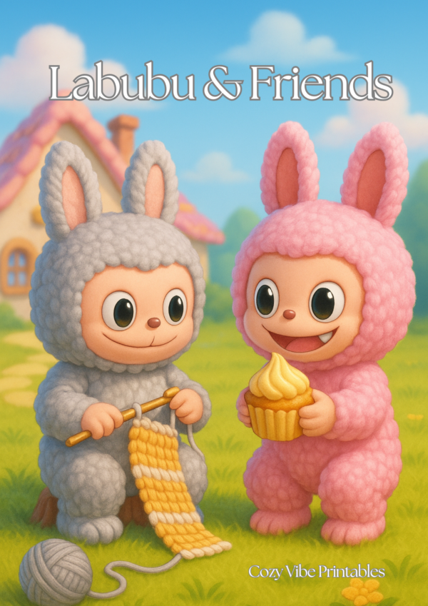 Labubu & Friends – A Whimsical Coloring Book (Digital Download)