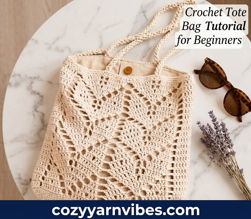 Crochet Tote bag tutorial for beginners