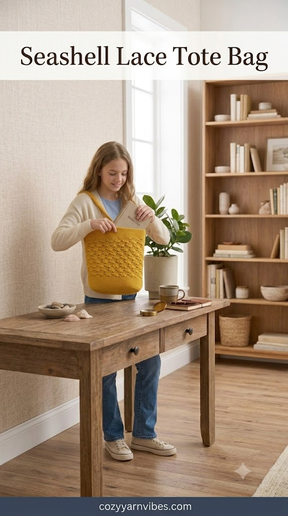 crochet seashell tote bag guide