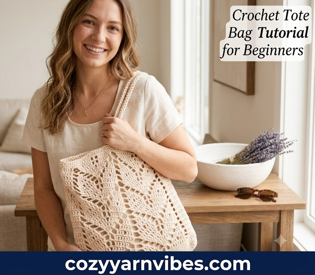 Crochet tote bag tutorial for beginners