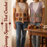 Crochet granny stitch vest