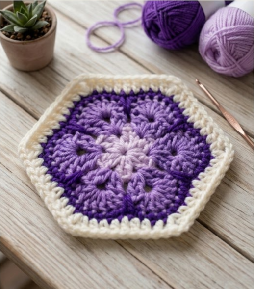 African Flower crochet stitch tutorial