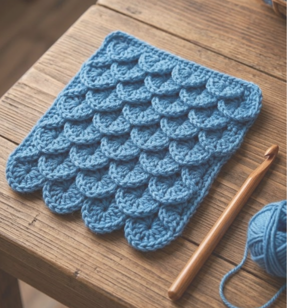 Alligator crochet stitch tutorial