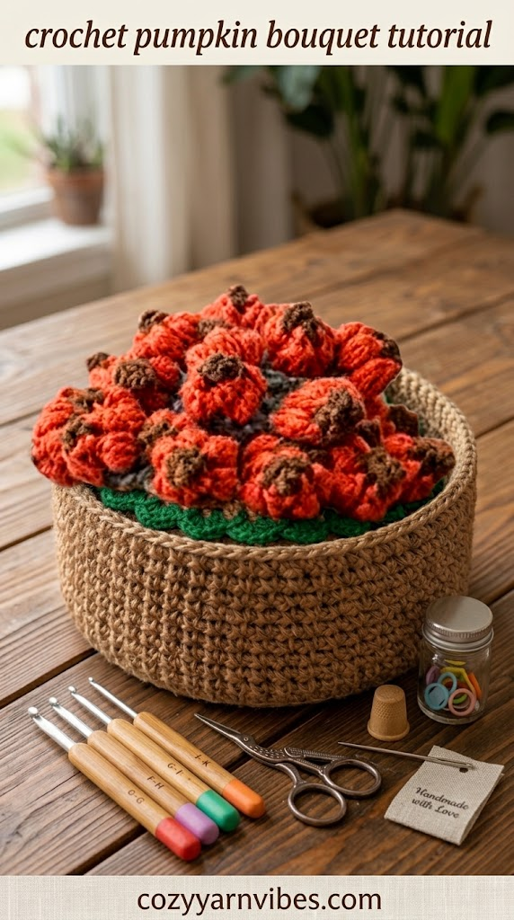 Crochet Pumpkin Bouquet Tutorial