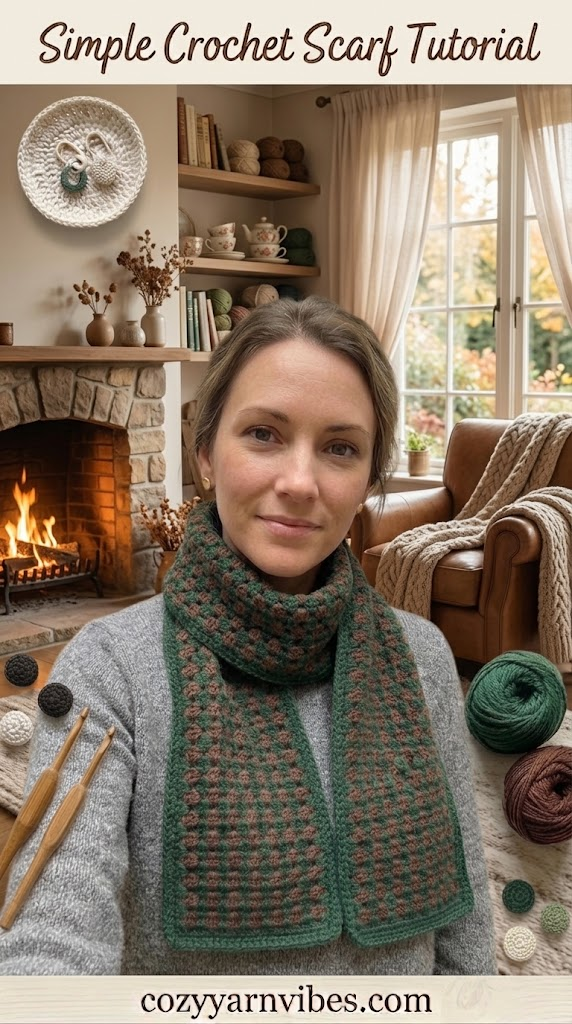 Simple crochet scarf tutorial