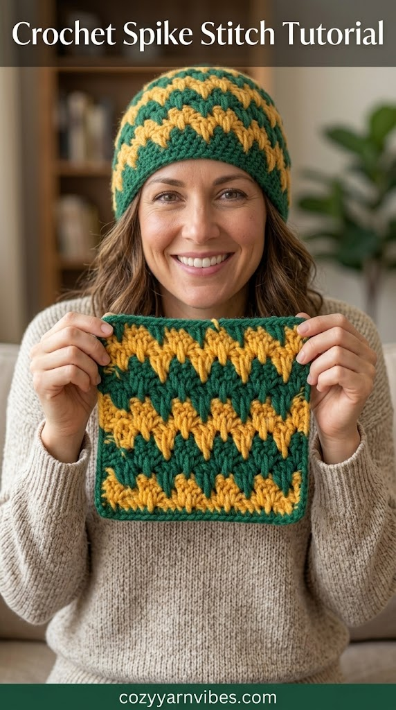 crochet spike stitch tutorial