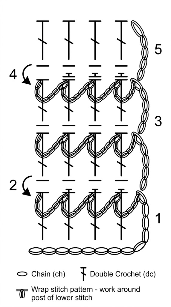 Astrakhan crochet stitch