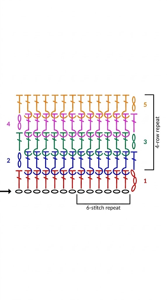 crochet basketweave stitch pattern