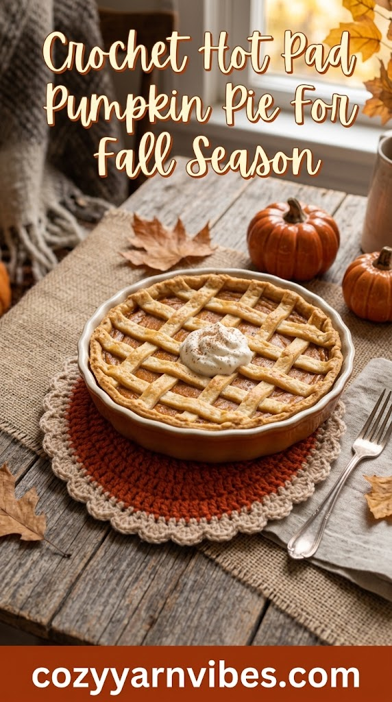 crochet hotpad pumpkin pie coasters