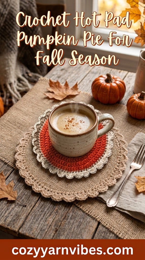 crochet pumpkin hot pad coasters