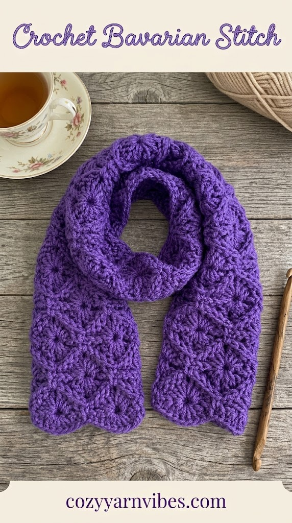 bavarain stitch scarf