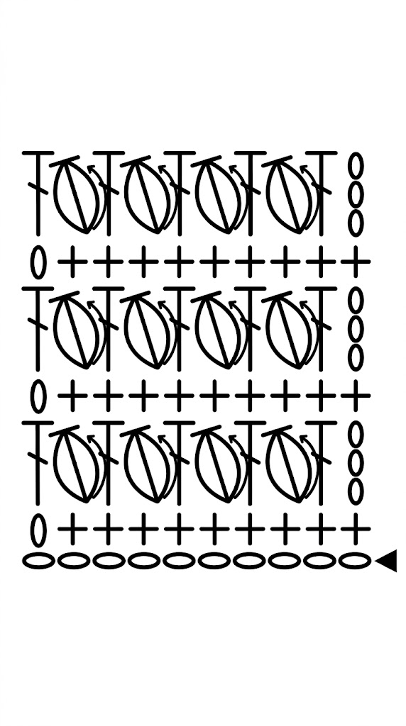 crochet bead stitch pattern chart