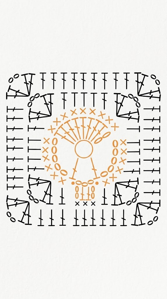 crochet skull pattern chart