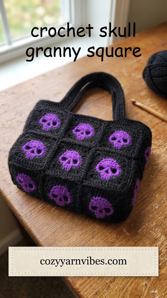 crochet skull for Halloween