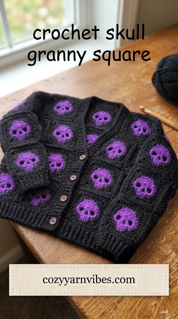 crochet skull for Halloween