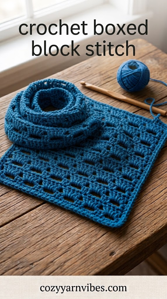crochet box stitch scarf