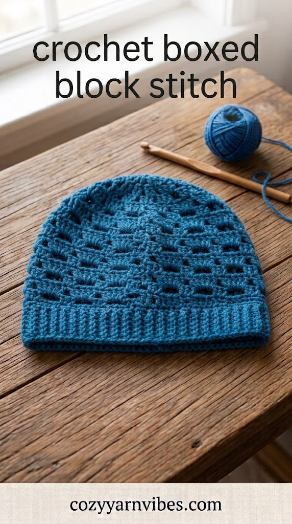 crochet box stitch hat