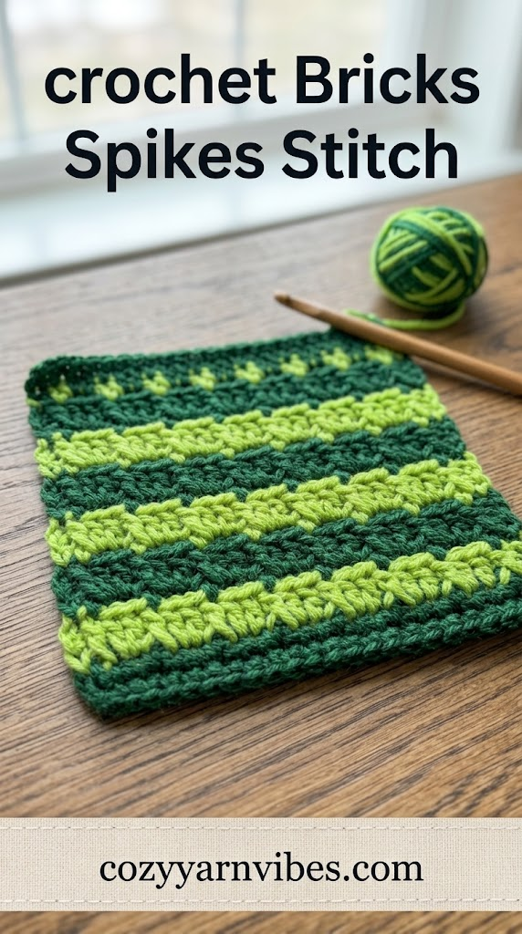 crochet bricks spikes stitch