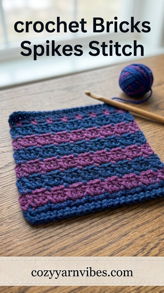 crochet bricks spikes stitch
