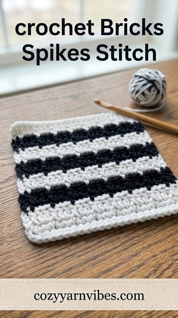 crochet bricks spikes stitch