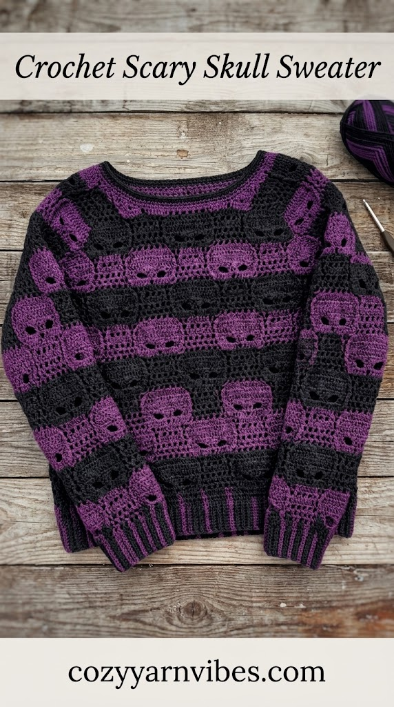 scary skull sweater