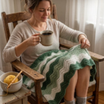 Cozy crochet blanket for winter