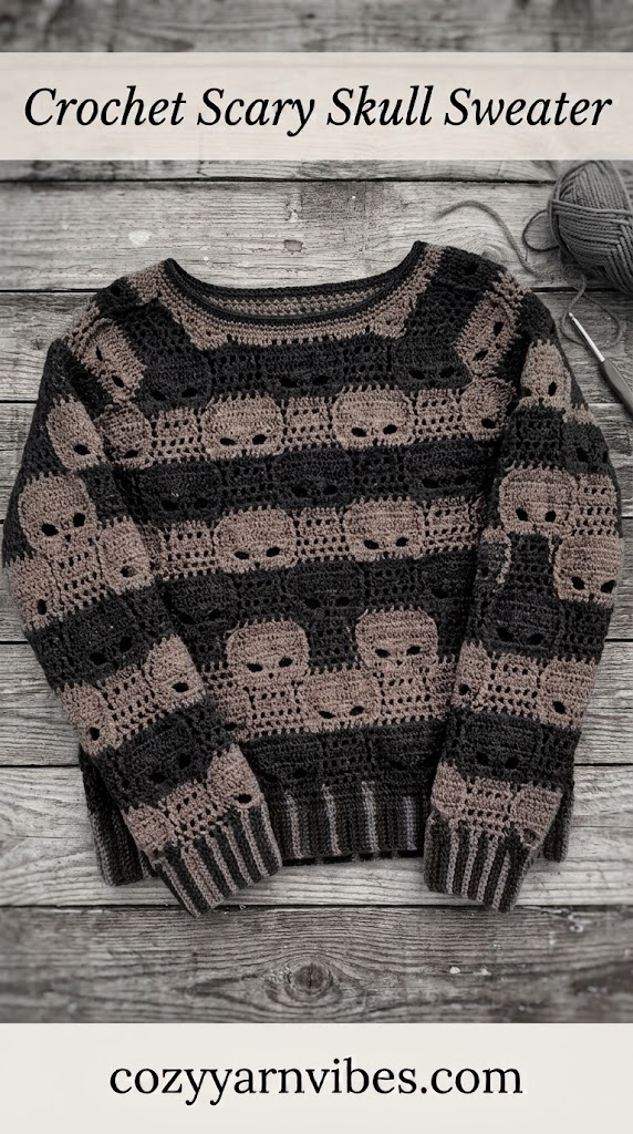 crochet scary skull