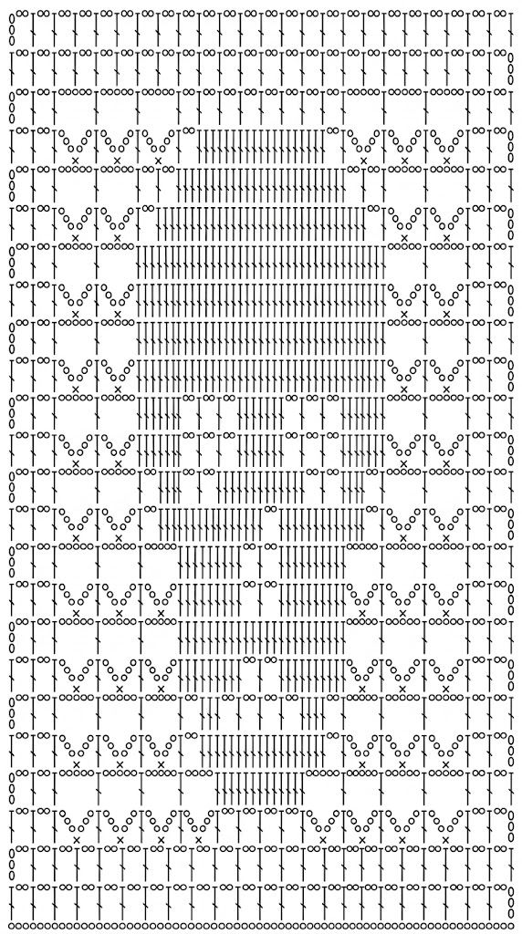 crochet skull patch pattern chart