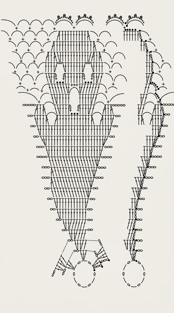crochet spooky boo patch pattern chart