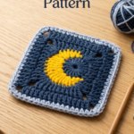 crochet moon granny square pattern