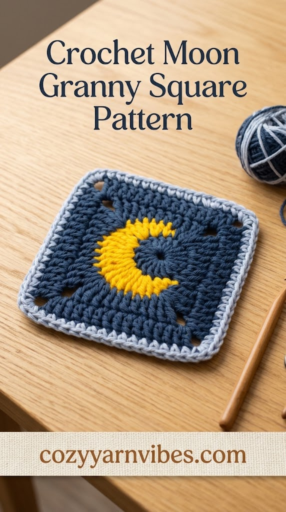 crochet moon granny square pattern