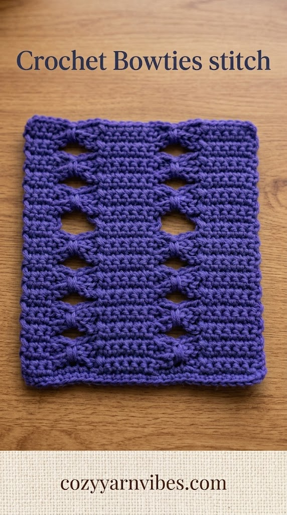 crochet bowties stitch guide