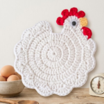 crochet chicken potholder