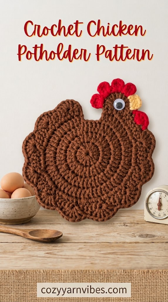 crochet chicken potholder pattern