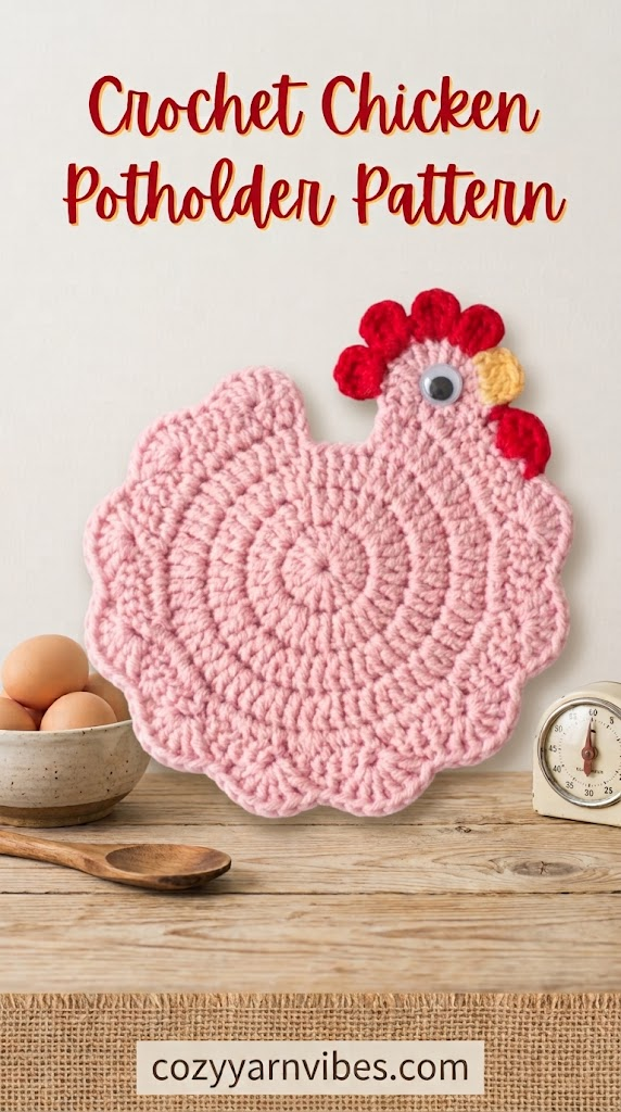 crochet chicken potholder pattern
