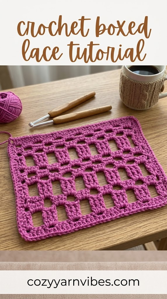 crochet boxed lace patch