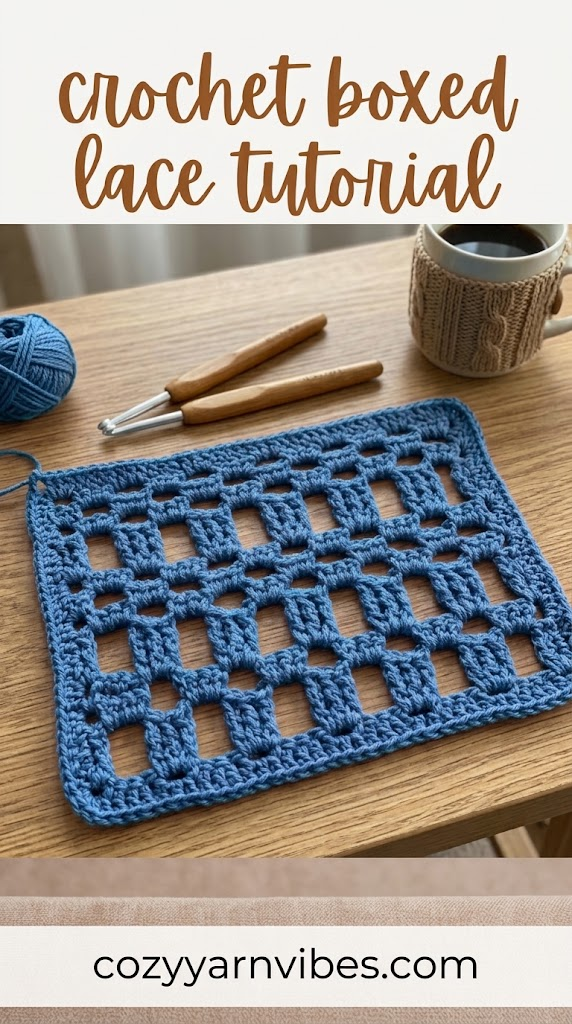 crochet boxed lace stitch