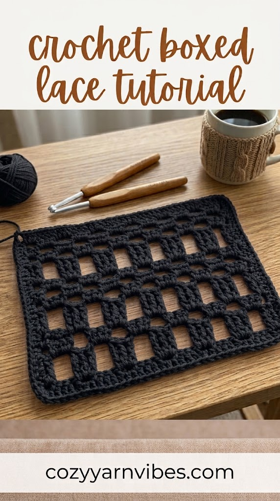 crochet boxed lace stitch