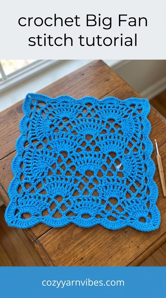 crochet big fan stitch tutorial