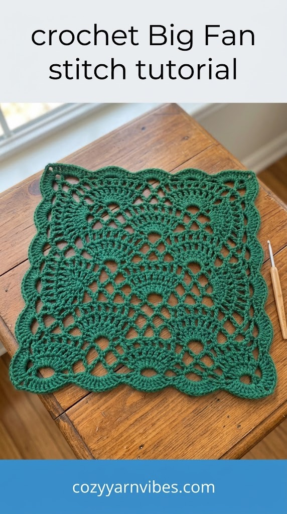 crochet big fan stitch