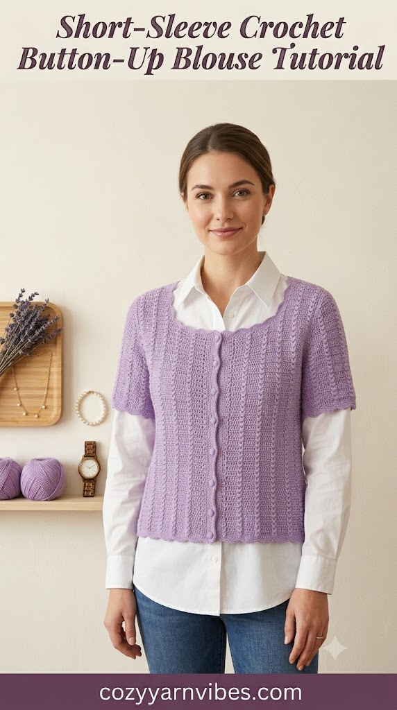 Crochet Short Sleeve blouse pattern