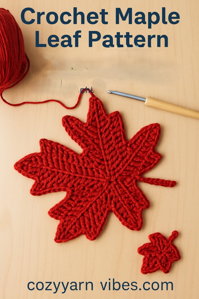 Crochet maple leaf