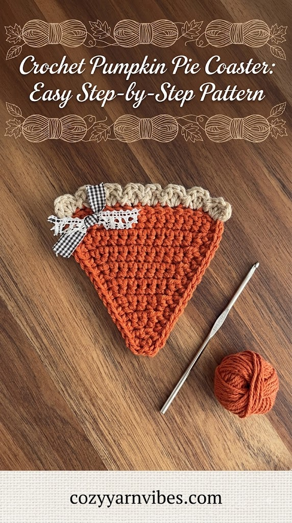 Pumpkin Coaster crochet project