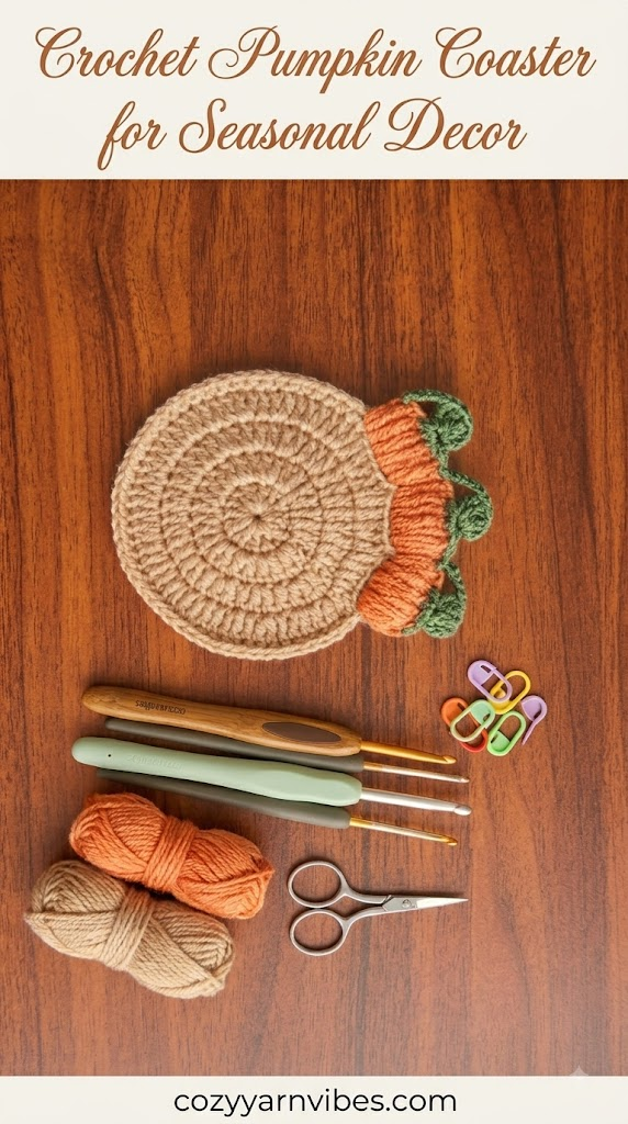 Pumpkin coaster pattern tutorial