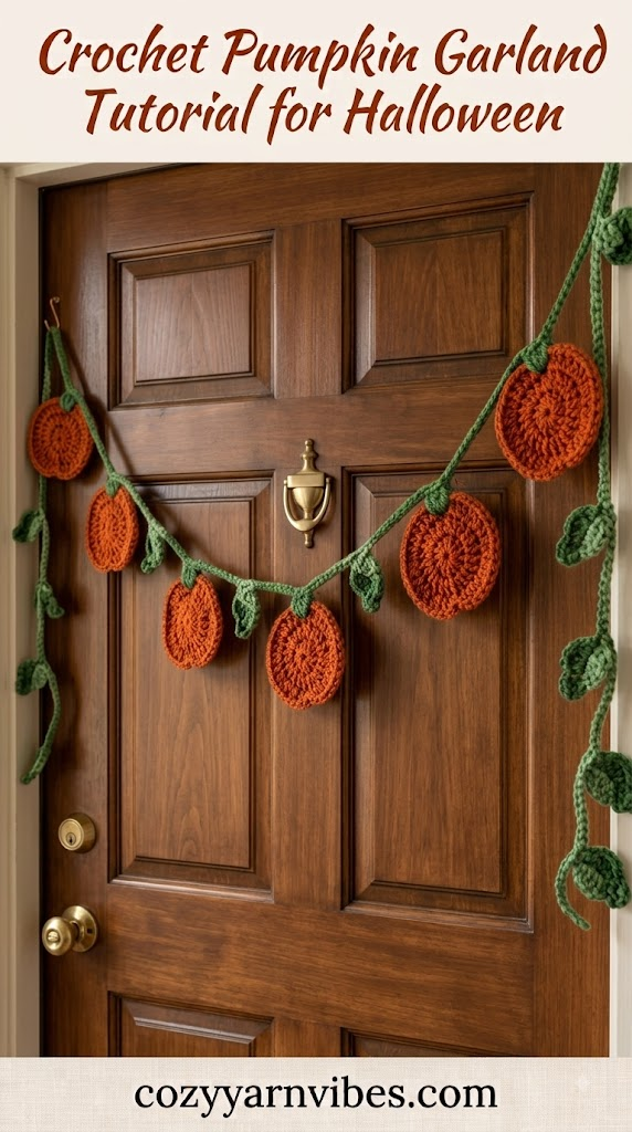 Crochet Pumpkin garland tutorial