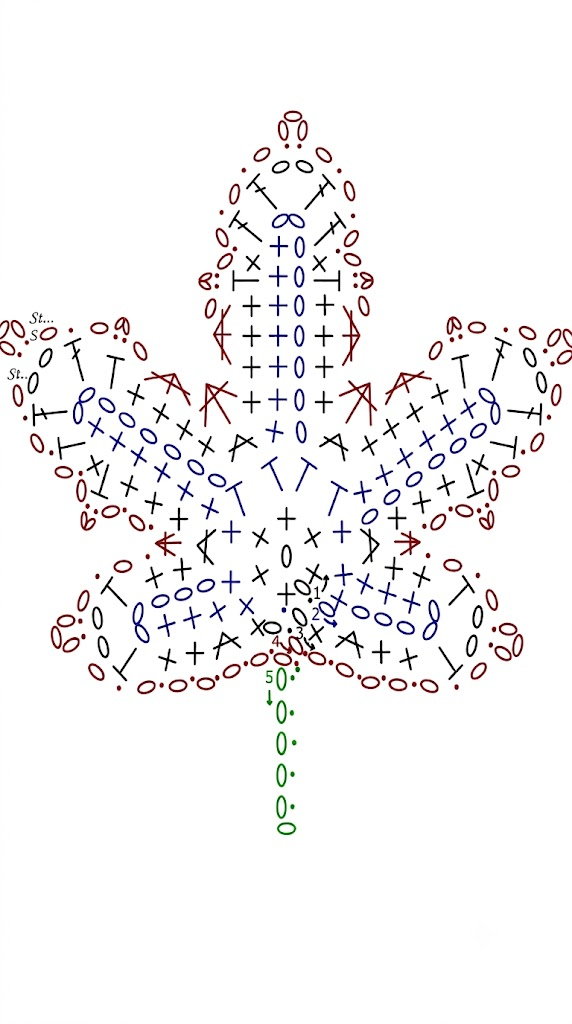 Maple leaf pattern chart