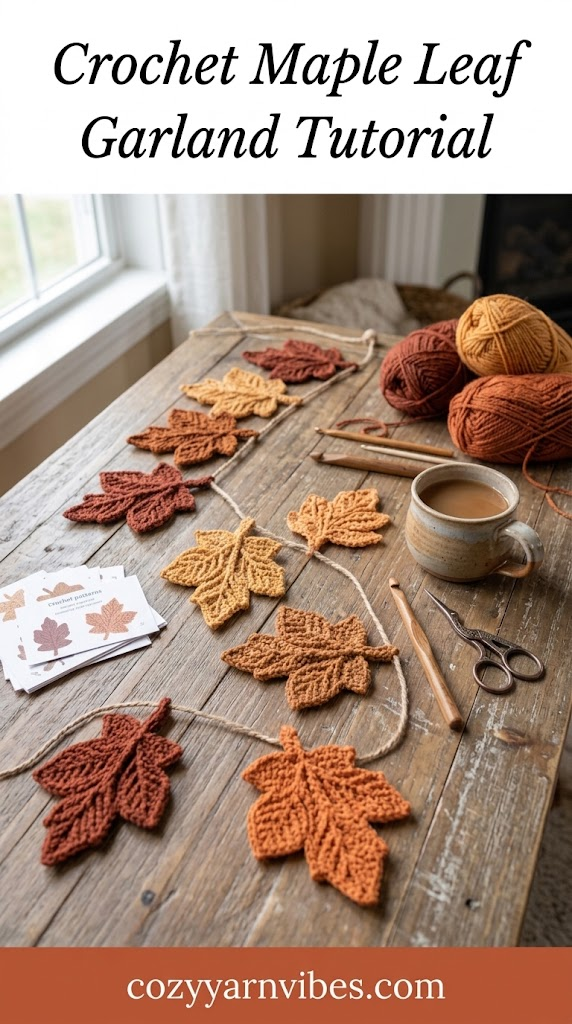 Crochet Maple Leaf Garland