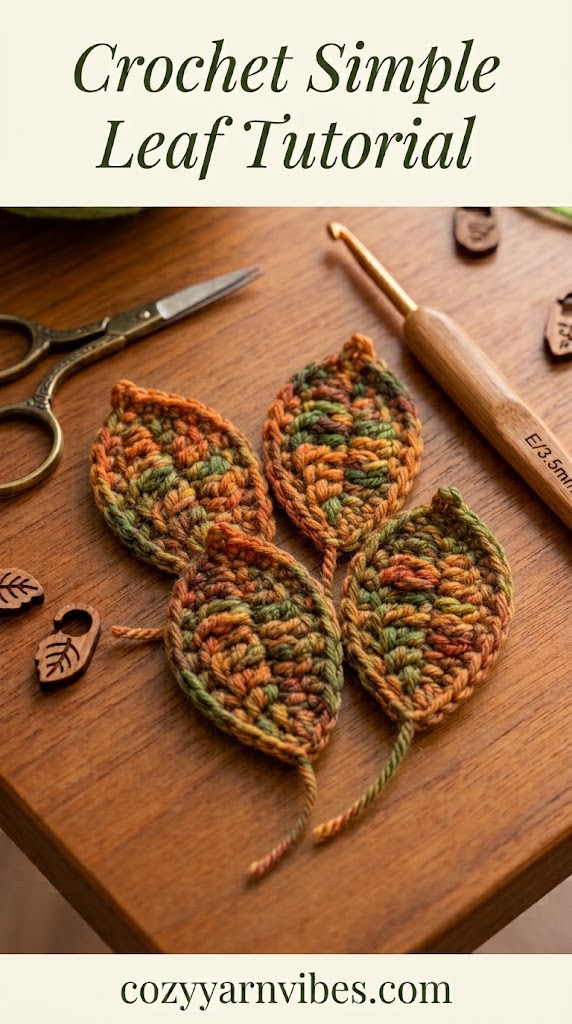 simple leaf crochet project