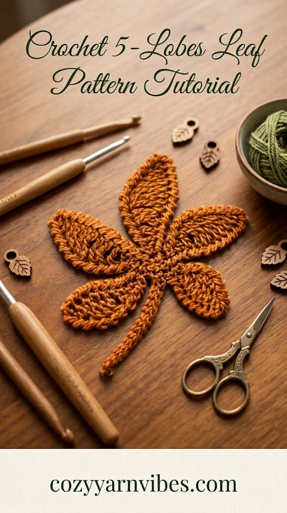 crochet leaf tutorial